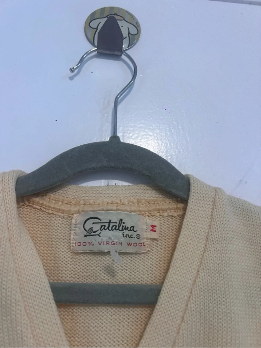 Catalina Inc. 100% Virgin Wool 1956 DUNCAN YO-YO WINNER Patch Vest Size M